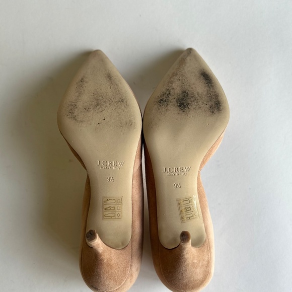 J. Crew Cream Suede Leather Point Toe Pumps size 9.5 - Picture 10 of 14